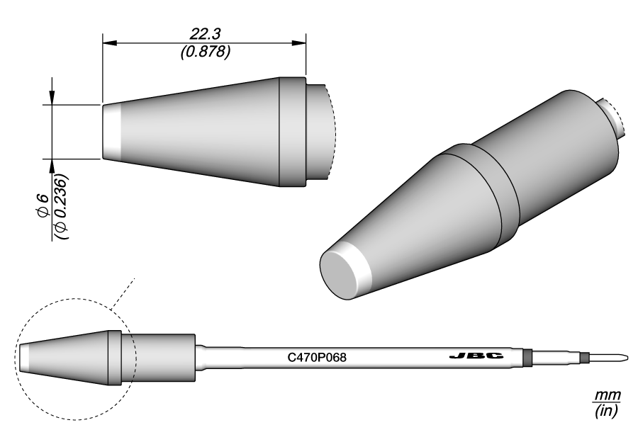 C470P068 - Bevel Cartridge Ø 6